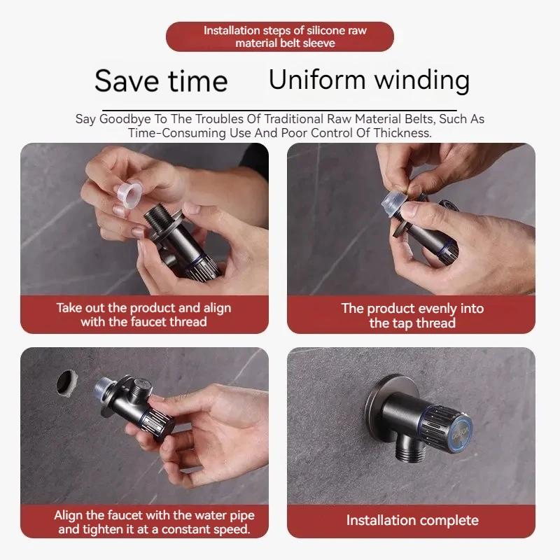 Household Kitchen Faucet Leak-proof Pad Bathroom Accessories Fixed Waterproof Sealing Sleeve Universal Silicone Drip-proof Plug