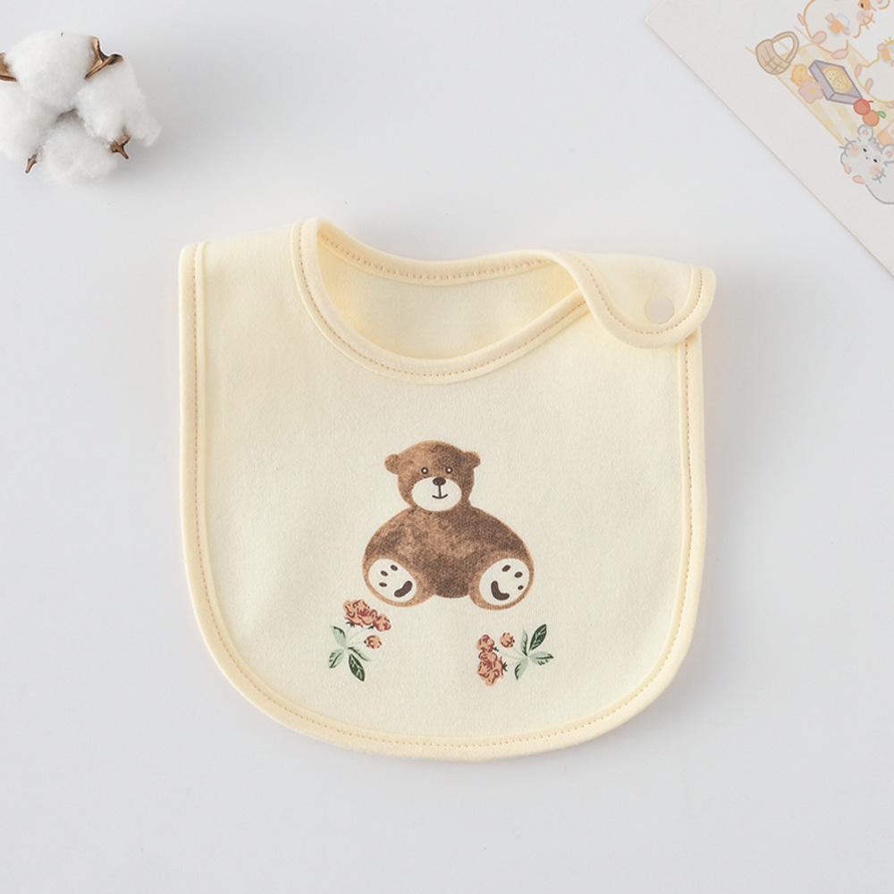 Korean-Style Cartoon Cotton Baby Bib – Waterproof, A-Class Saliva Towel