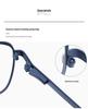 Fashionable High-End Men's Full-Rim Lightweight Metal Glasses with Prescription Lenses for Myopia