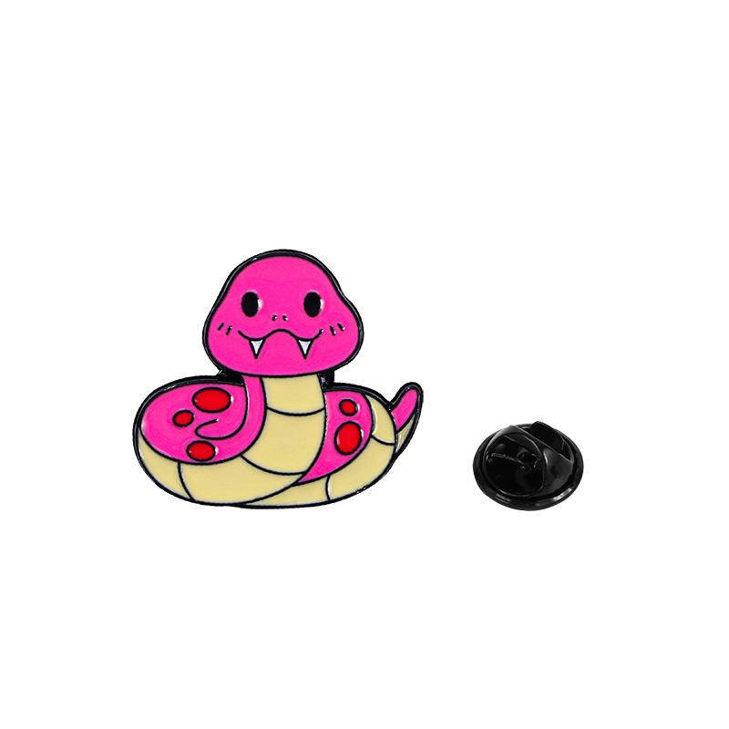 Snake Brooch Zodiac Commemorative Badge Cute Cartoon Animal Children'S Clothes Decorative Badge