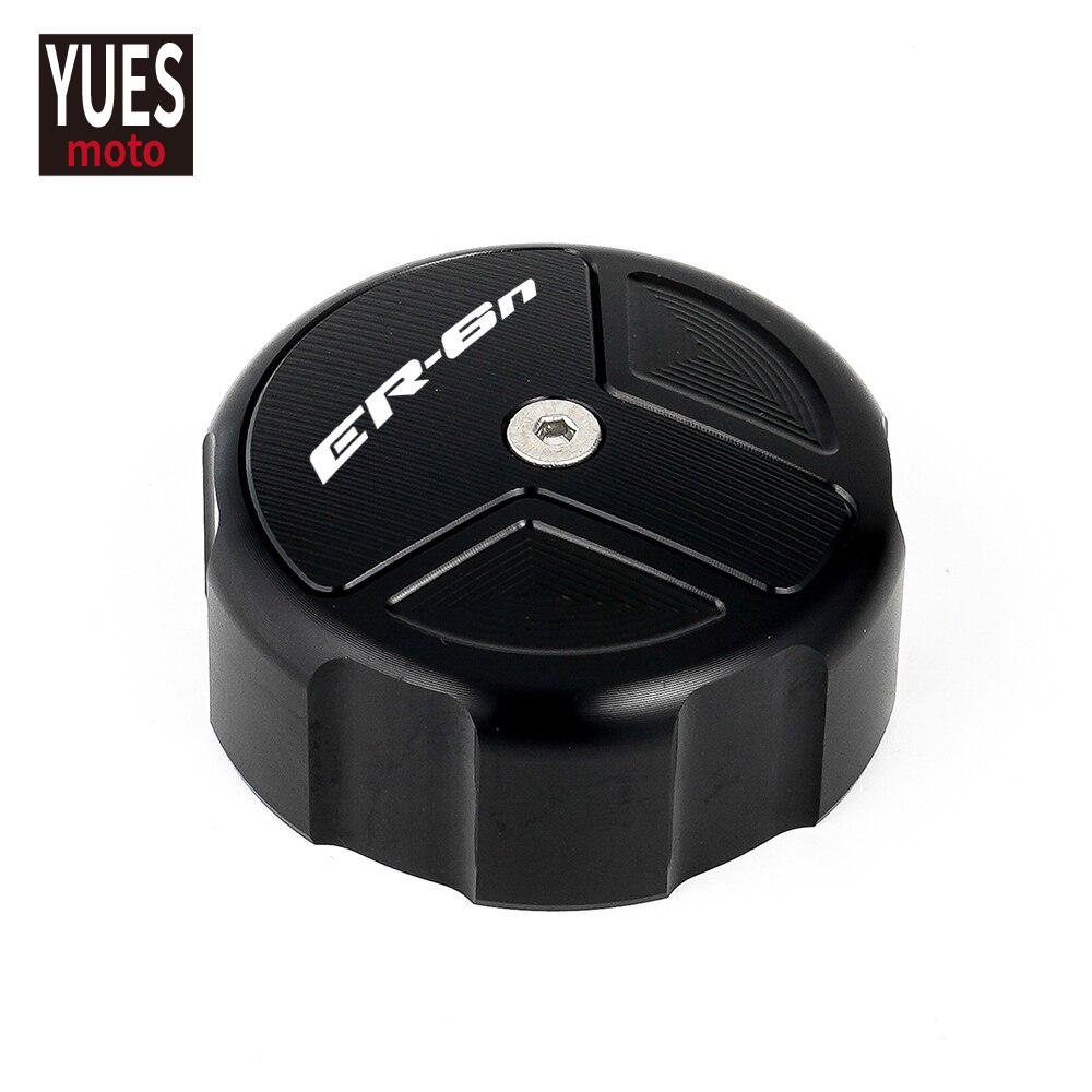 Motorcycle Accessories CNC Rear Brake Fluid Cylinder Master Reservoir Cover Cap For KAWASAKI ER6N ER 6N ER 6F