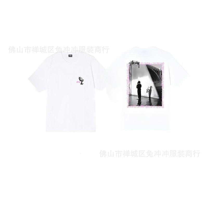 2025 new STU three standards complete spring and summer new tide brand classic cruise printed letters men and women with the same short sleeves