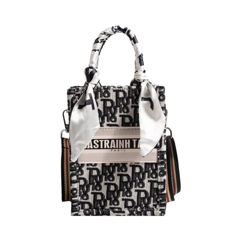 

Новая сумка-тоут модная универсальная портативная женская сумка большой вместимости на плечо через плечо сумка с шелковым платком