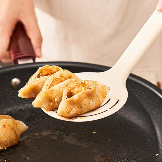 

Флип-шпатель Длинная ручка Хорошая прочность Полый кухонный фильтр Масло Термостойкая Приготовление пищи