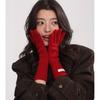 Pure Wool Knitted Gloves for Women Touch Screen Cold Proof Fingerless Cycling Wool Solid Color Gloves