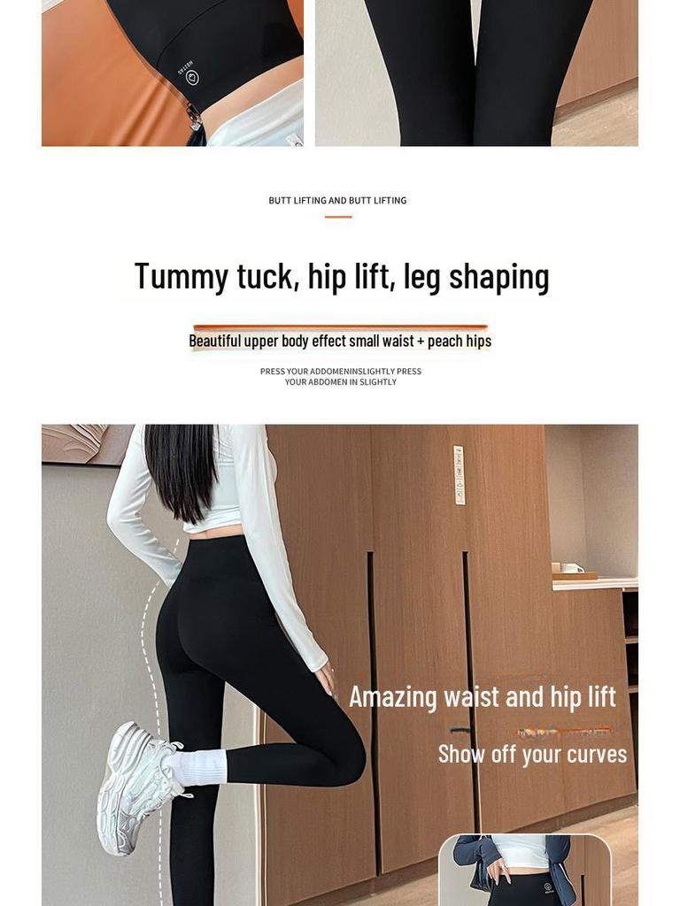 Women's High Waist Black Spade Nylon Slimming Shark Leggings - Tight Fit, Small Feet, No Line, Barbie Style