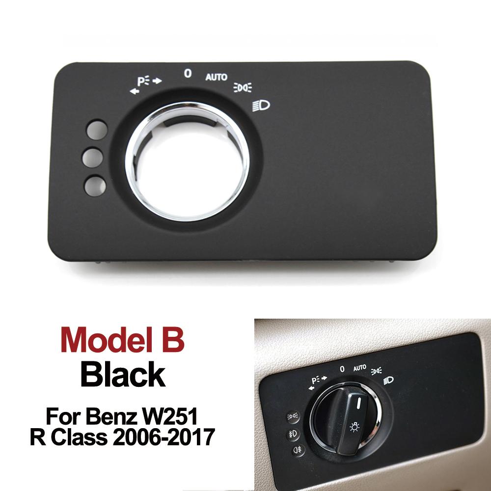 W251 LHD Car Front Dashboard Headlight Lamp Switch Cover Trim For Mercedes Benz R Class R280 R300 R350 R400 R500 2005-2017