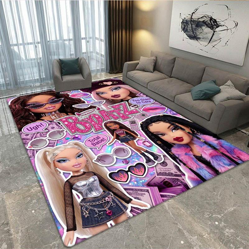 Bratz kawaii printed carpet Non-slip carpet outdoor carpets area rug Home bedroom decor rug for bedroom birthday gift