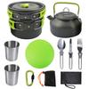 Outdoor Camping Cookware Set: Portable 1-2 Person Picnic Stove & Foldable Cookware