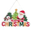 Christmas Home Wooden Pendant Scene Arrangement Atmosphere Hanging Decoration Door Hanging (Single Sided Printing)