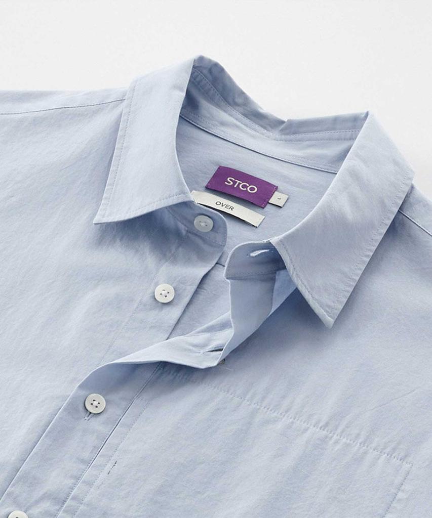 STCO 60-Count High-Density Cotton Relaxed Short Sleeve Shirt_Blue (Oversized)_Sdsvb62Osl