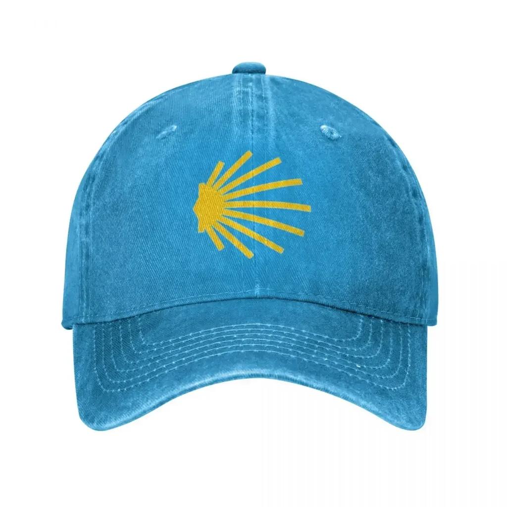 aCamino De Santiago Symbol Large Yellow Baseball Cap Buen Camino Music Album Unisex Men Sun Visors Trucker Hat Y2k Baseball Caps