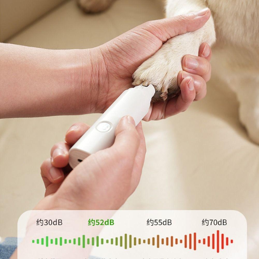 LED Light Electric Dog Nail Grinder USB Charging Paw Grinder Pet Claw Trimmer  Cat Paw Care