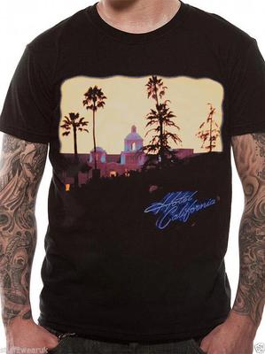 Official Eagles T Shirt Hotel California Album Cover Art New S To 5XL
