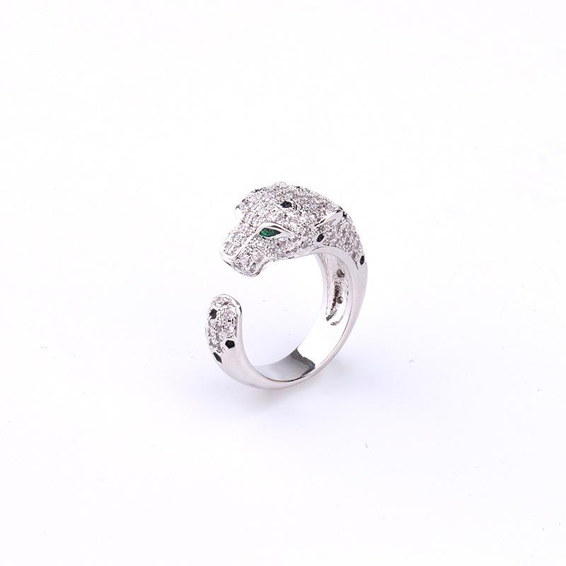 

Ring Leopard Unique Exquisite Zircon Inlay Christmas Gift Woman Jewelry Elegant StyleD