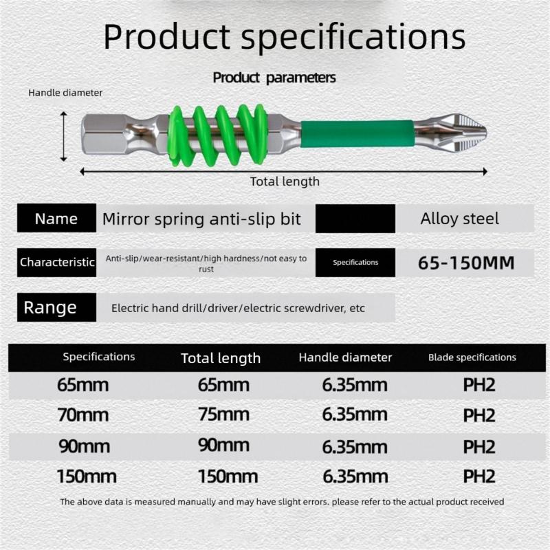 Magnetic Screwdriver Bits Crosses Head Alloy Steel Drill Bits for Various Screws in the Home and Professional Occasion