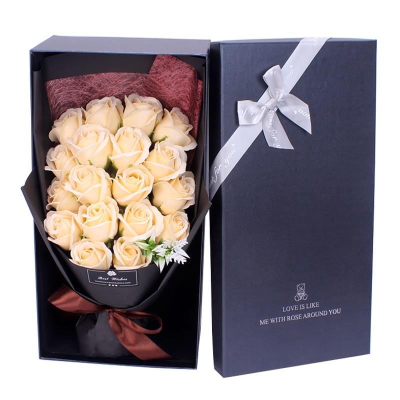Romantic Valentine's Day Eternal Flower 18 Soap Rose Bouquet Gift Box Mother's Day Birthday Gift