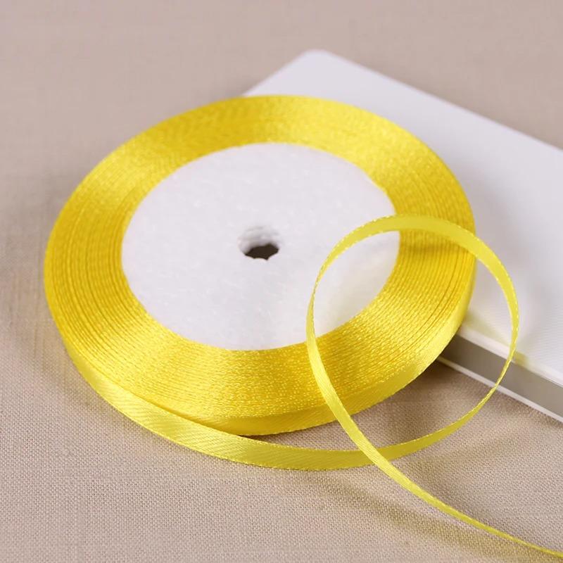25Yards 6mm Silk Satin Ribbons for Crafts Bow Handmade Accessories for Clothing Accessories and Hats DJIY