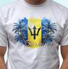 Barbados Kinder Jungen T-Shirt Palme Flagge Oberteil Urlaubs-T-Shirt Bim Kunst Geschenk s s Kindergröße