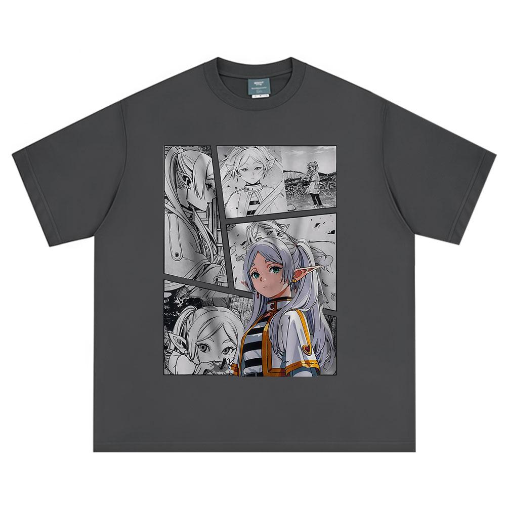 Anime Frieren Beyond Journeys End Frieren Graphic Tshirt Mens Womens Clothing Fashion Summer Short Sleeve Cotton Tshirts