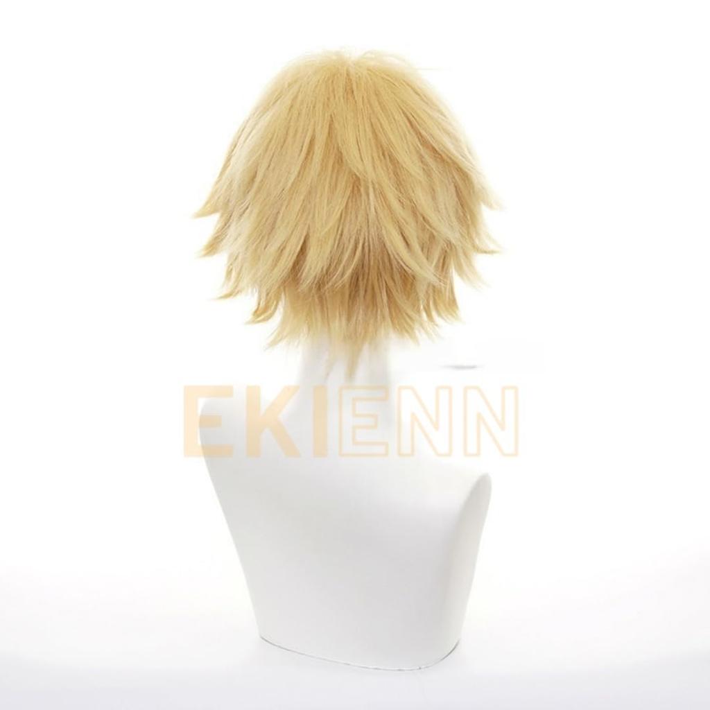 Ekienn Denji Cosplay Perücke Denji Hitzebeständige Perücke Anime Kostüm Halloween Party Event Kostüm Perücke Verkleidung Party Event