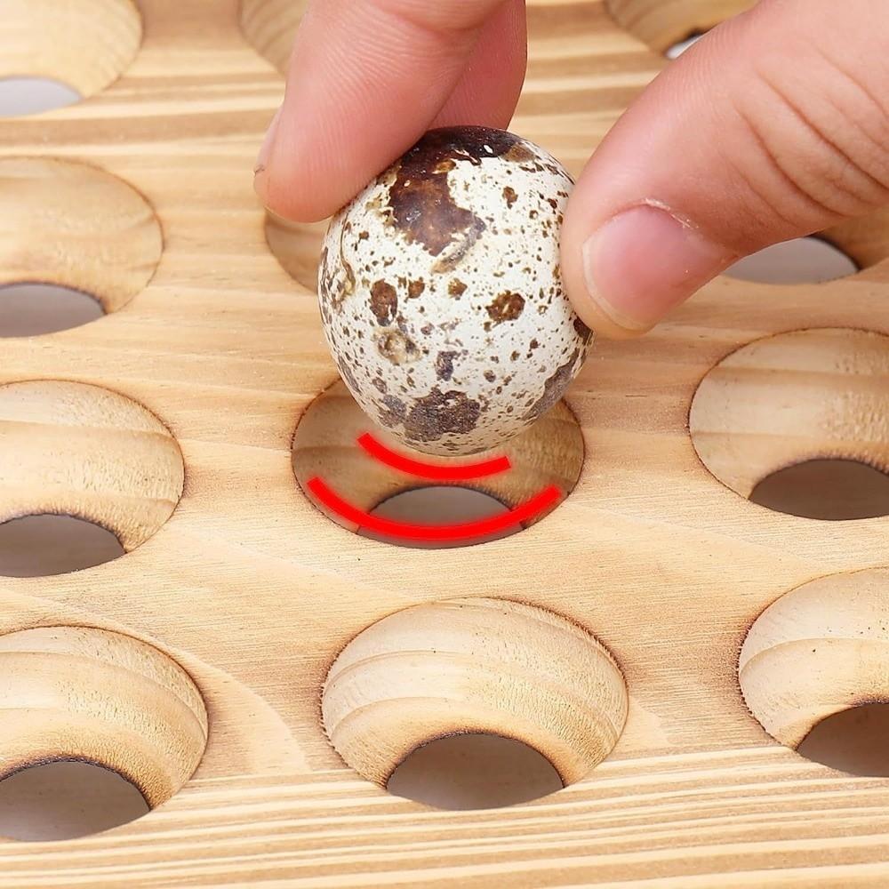 Large Capacity Wood Egg Holder Space Saving Egg Display Crates Egg Container Kitchen Countertop