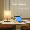 USB Dimmable Japanese Fabric Vintage Desktop Table Lamp, Bedside Light Bedroom Creative Decorative Lamp Reading Books Lighting