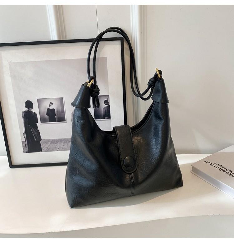Urban Minimalist Style Pu Tote Bag Women s Fashion Shoulder Bag 2023 New чёрный