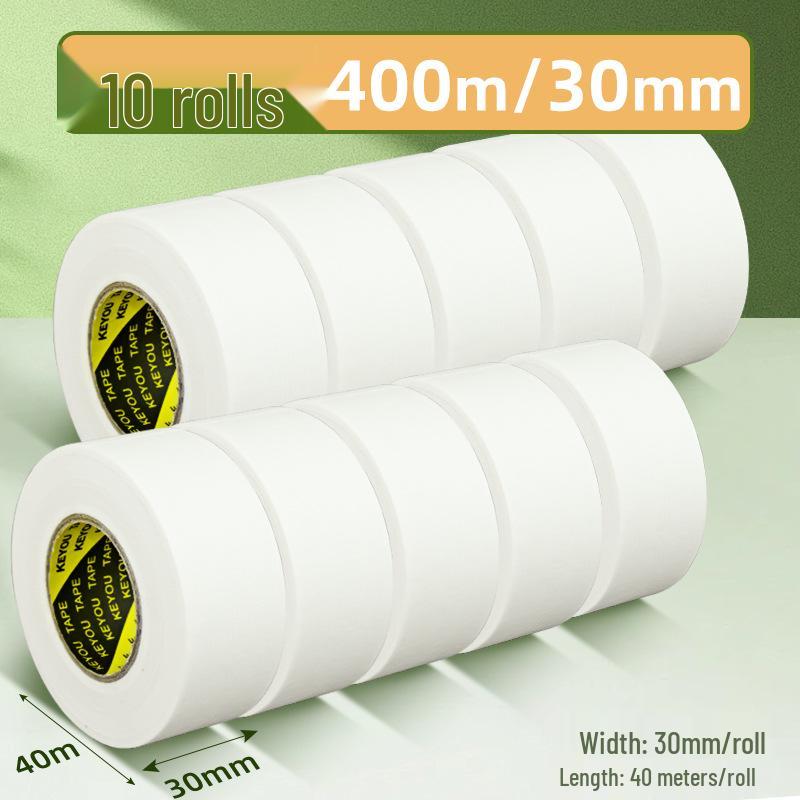 Residue-Free White Texture Paper Tape for Art Students - Decorative Edge Sealing & Spray Painting Masking Tape