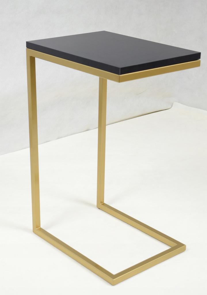 Side table made of Gold Black profiles