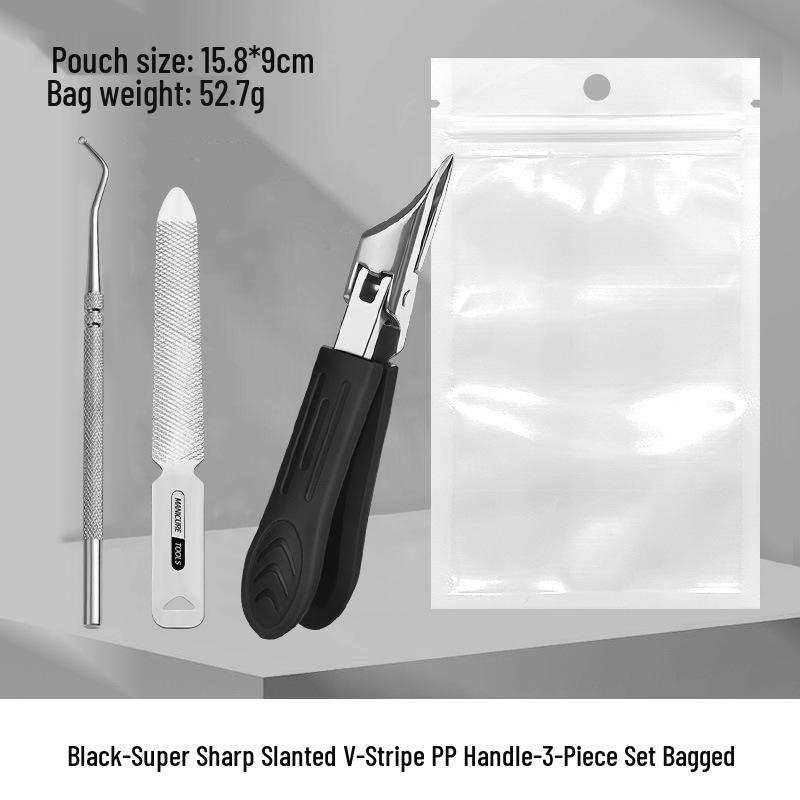 Large German Anti-Splash Slanted Nail Clippers - Original Design for Paronychia Toenails