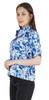 Moomaya Damen Bedrucktes Oberteil Kragenhals Knopfleiste Kurzarm Tunika
