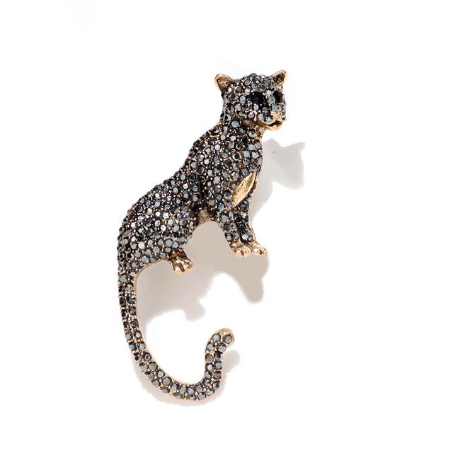 

Леопардовые броши со стразами для женщин и мужчин, булавка с животными, винтажные модные украшения, Новый год 2023