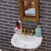 Dollhouse Miniature Bathroom Accesso Kit Simulation Hairdryer Comb Toothpaste Toothbrush Mini Towel Bath Ball Shower Gel Soap