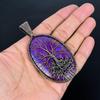 Purple Copper Turquoise Pendant, Handmade Gemstone 999 Copper Wire Wrap Tree Of Life Pendant Antique Jewelry, For Gift Copper Jewelry