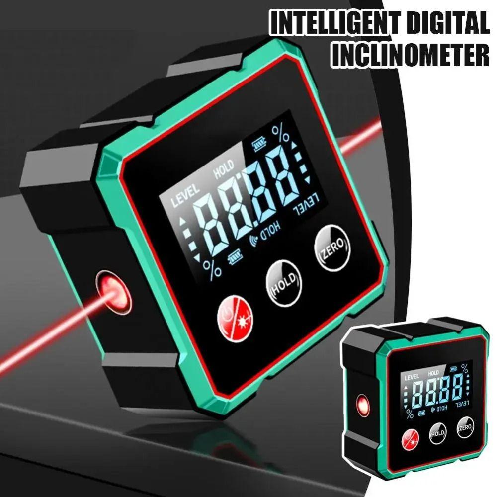 Laser Gauge Digital Angle Gauge 0-90° Range Inclinometer Magnetic Protractor  DIY Projects