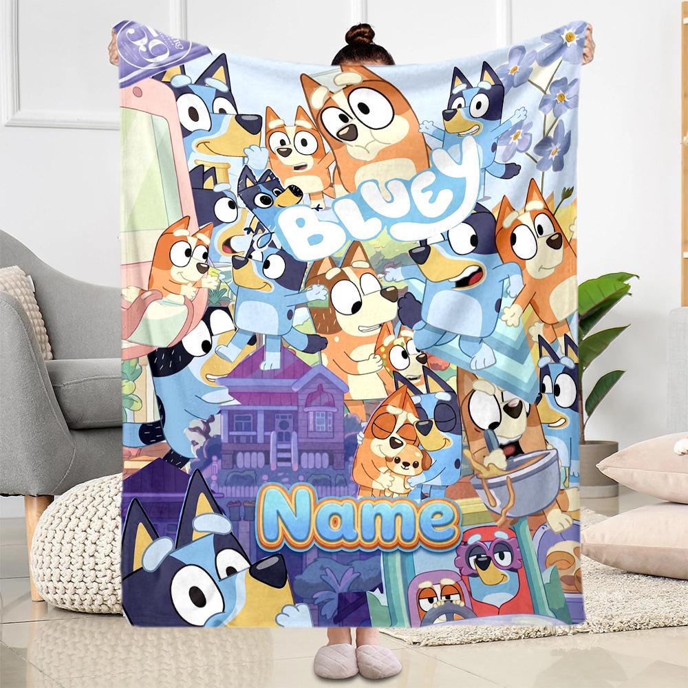 Pizza Party Pals Customize Your Name Blanket Multi-purpose Customizable Blanket Warmthful Decor Versatile for Seaside Home Decor Nap Bed
