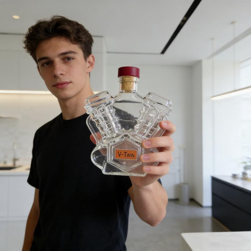 Handmade V8 V-twin Engine Whiskey Decanter Motorcycle Theme Wine Bottle Design New Unique Bar Accessories for Whiskey Lovers