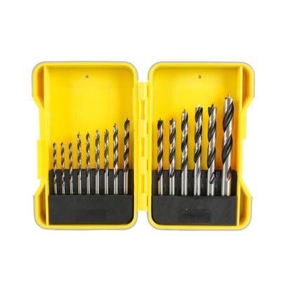15 Piece Wood Drill Bit Set High Carbon Steel 3 Point Helical Design Suitable For Woodworking Furniture Making Doweling