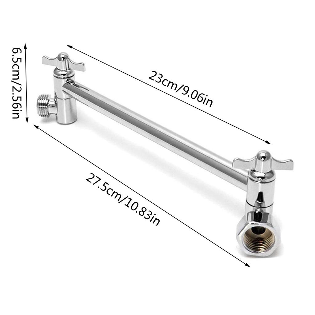 Shower Head Extension Flexible Shower Arm Shower Head Rod Easy Installation & Height Adjustment Steel Rod for Bathroom