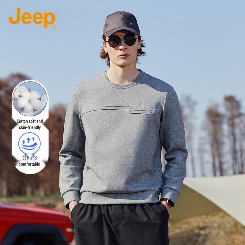 

Jeep Men s Cotton Blend Crewneck Long Sleeve Sweatshirt 3XL