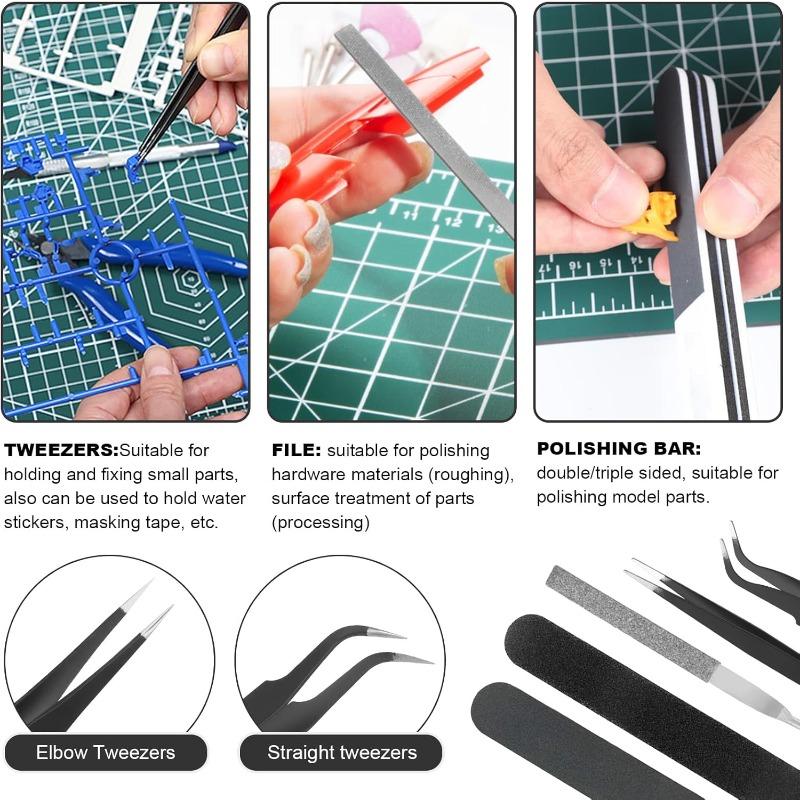 Modellbau Grundwerkzeuge Handgefertigtes Modellauto Hobby Bau Reparatur und Montage Werkzeuge Starter-Set für DIY Bastelprojekte