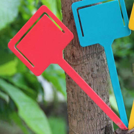 20 Piezas Etiquetas Impermeables Tipo T para Jardinería Marcadores de Árboles y Plantas Etiquetas con Ranura para Tarjeta
