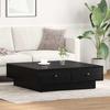 Coffee Table Black Oak Effect 90 x 90 x 28 cm Engineered Wood