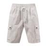 American Amekaji Outdoor Tactical Men's Bamboo Linen Casual Summer Beach Shorts