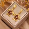 Ocean Style Sea Turtle Enamel Dangle Earrings - Women's Stainless Steel Luxury