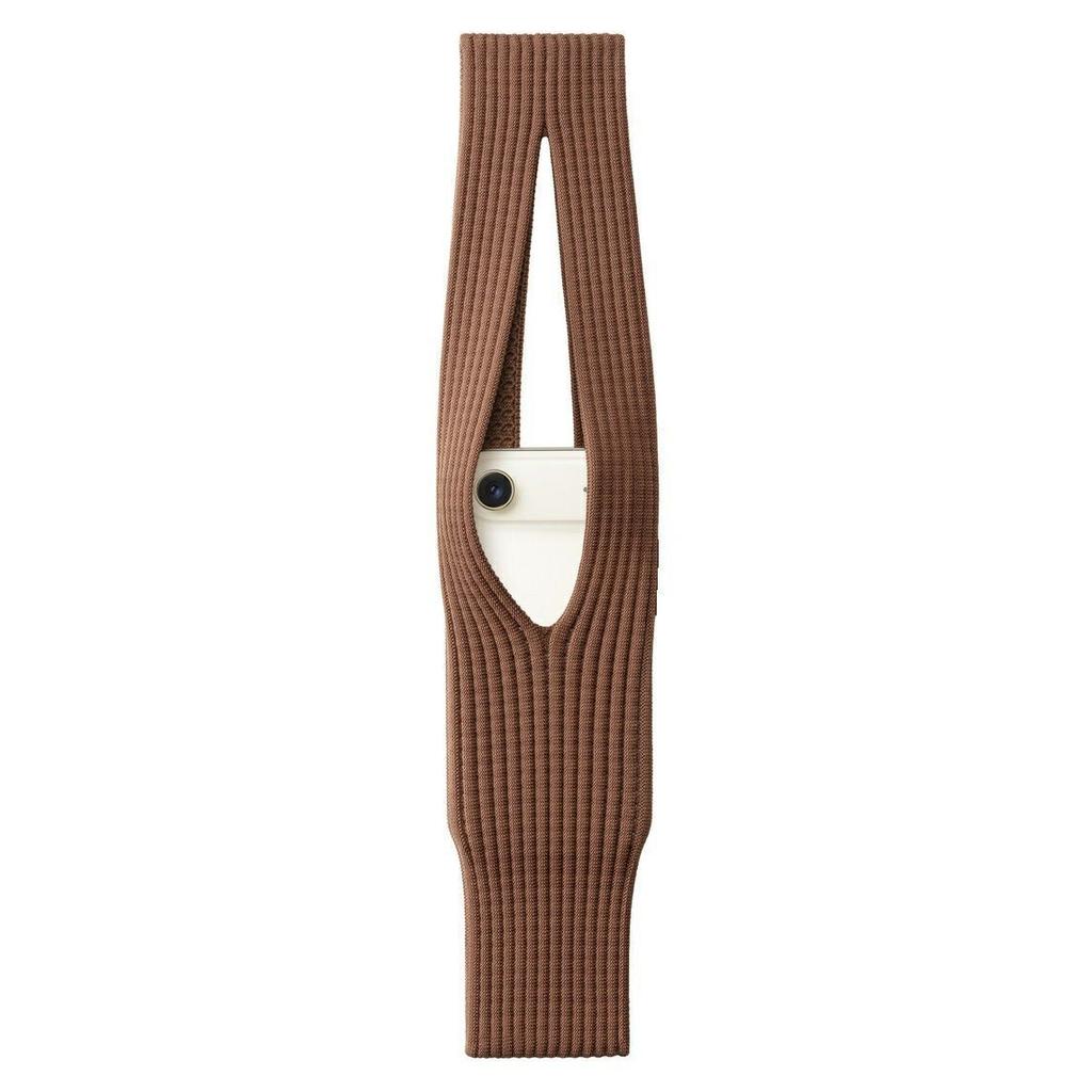 Oficial pentru IPhone 17 Pro Max 16 15 14 13 12 Geantă Tricotată de Buzunar ISSEY MIYAKE 80cm Îngroșată Iarnă Stil Ins Geantă Tricotată Husă Telefon