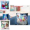 Led Vintage Cotton Linen Pillow Case With Color Changing Lights For Sofa And Couch Decor