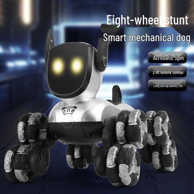 Smart Remote Control Robot Dog 2025: Interactive Mechanical Toy Dog with Eight-Wheel Design.