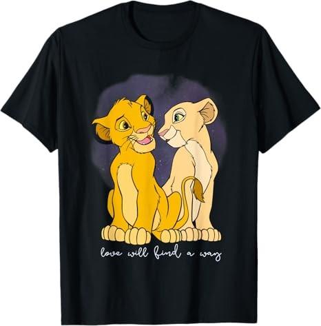 Lion King Simba Nala Black TShirt S